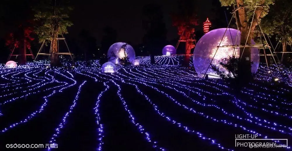 上海幕明园林灯光亮化 景区灯光互动作品 大型灯光展