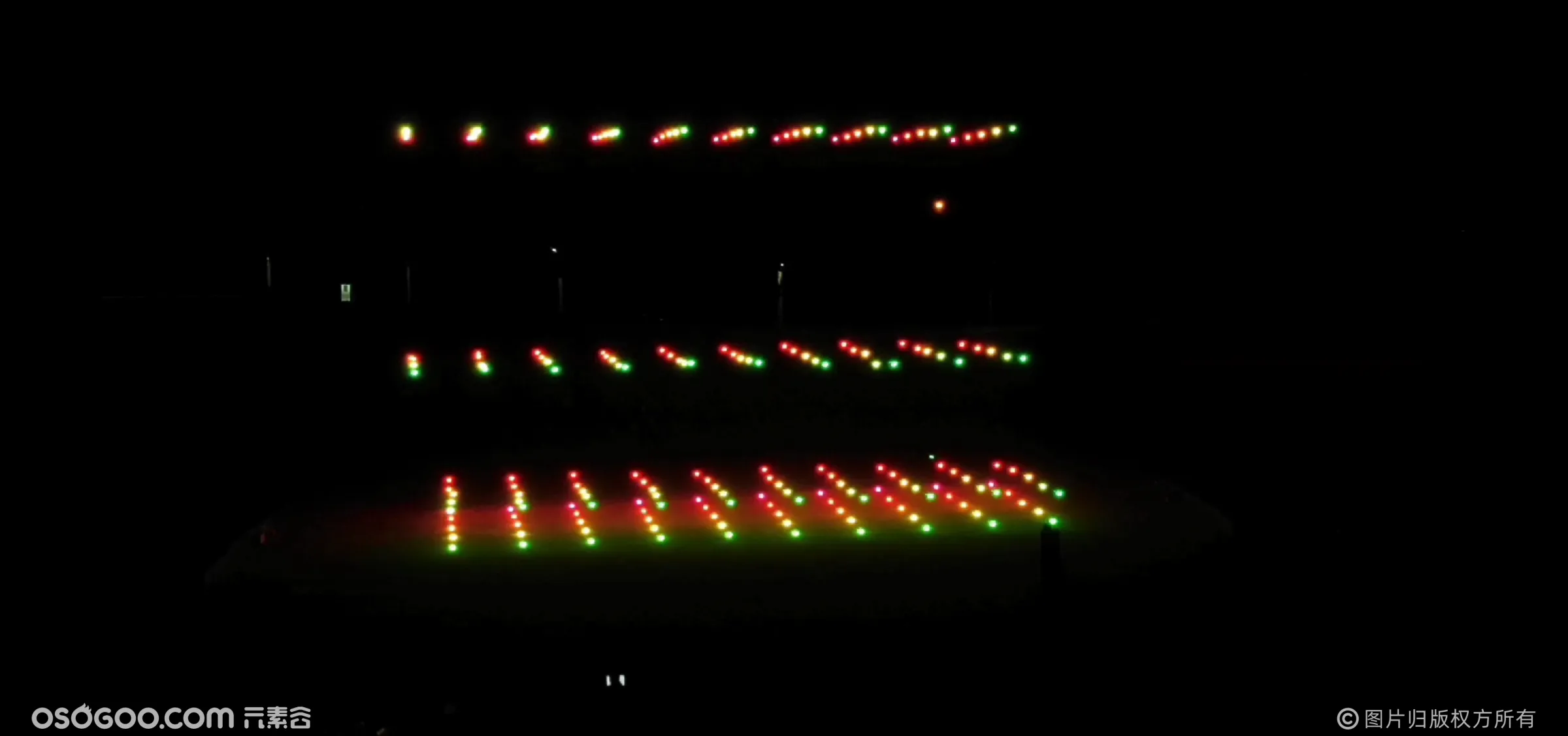 无人机编队创意表演 嬉戏谷9周年庆  300台无人机编队表演