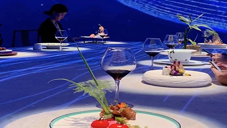 全息光影餐厅 室内5D沉浸式宴会厅 梦幻创意晚宴