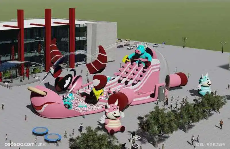 水晶牛牛岛设备租赁2021首款牛年定制儿童游乐设施