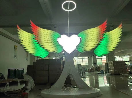 天使之翼灯光装置 美陈灯光道具 翅膀造型装饰灯
