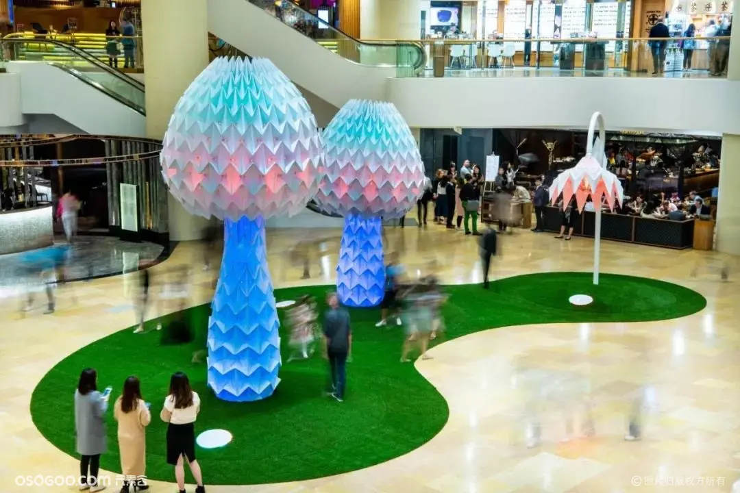 巨型蘑菇灯互动装置道具租赁