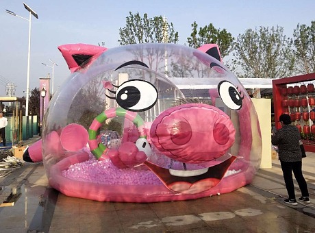 粉色透明猪猪乐园