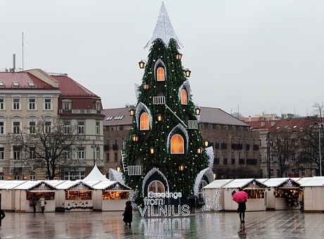 立陶宛维尔纽斯的迷人圣诞节