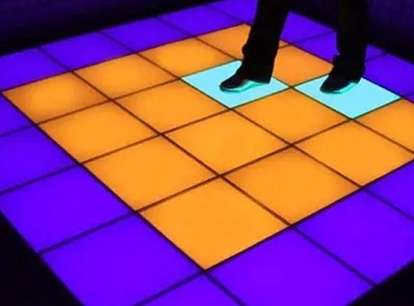 跃动格子 创意互动装置 方形地砖灯 LED重力感应地砖灯
