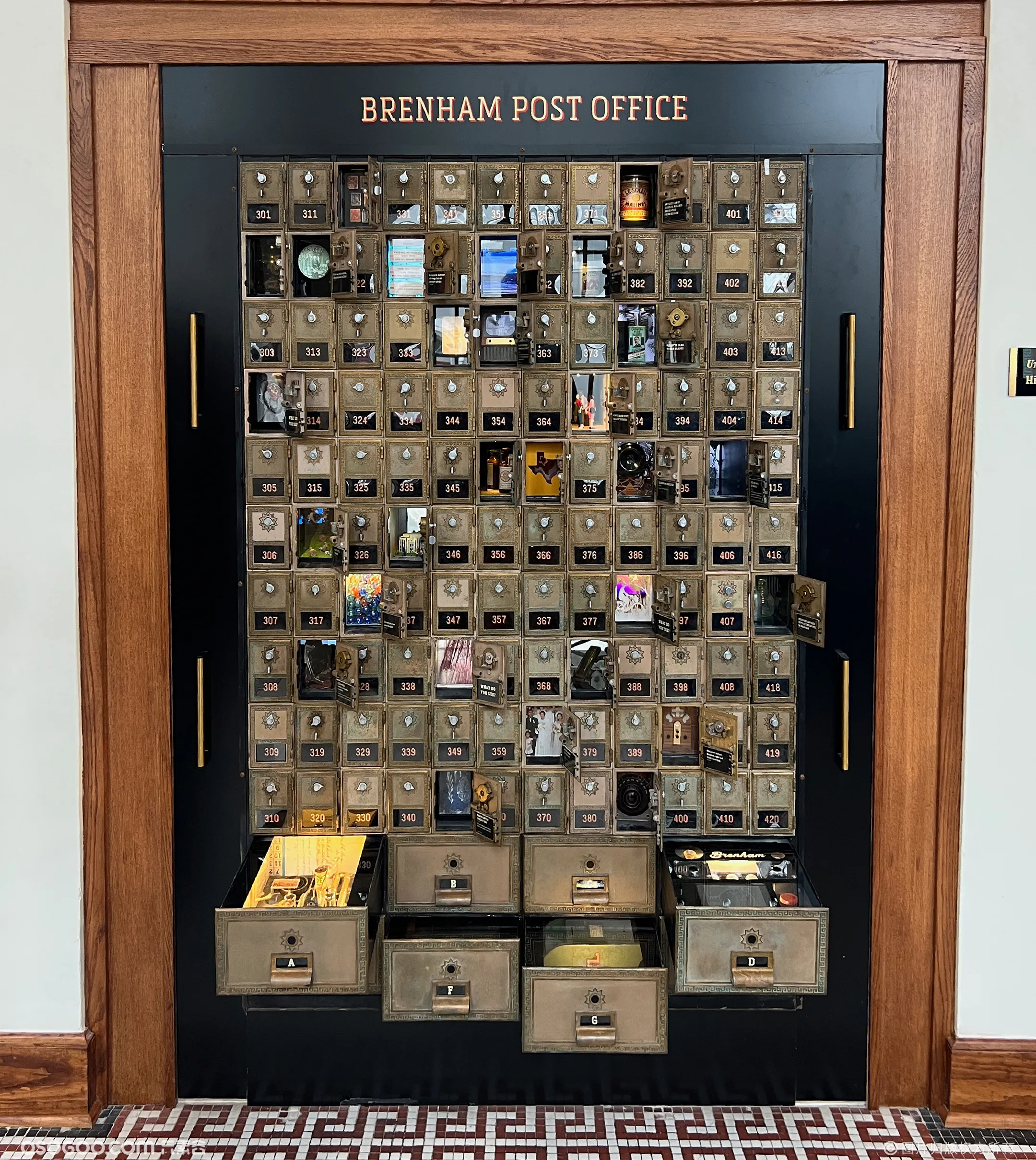 布伦纳姆遗产博物馆的互动式邮政信箱