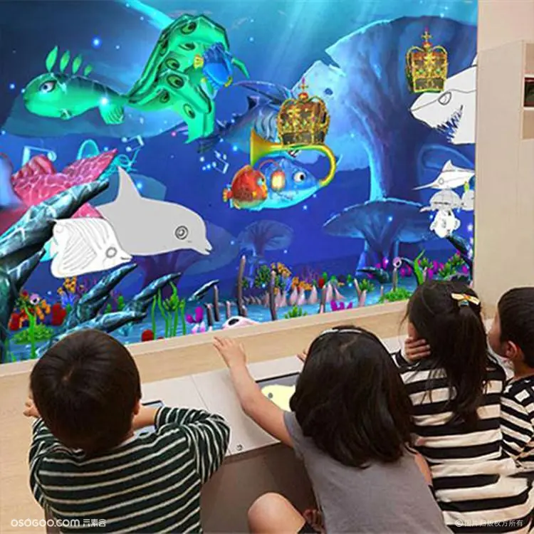 AR神笔马良互动投影租售 创意儿童互动装置 商场乐园暖场活动