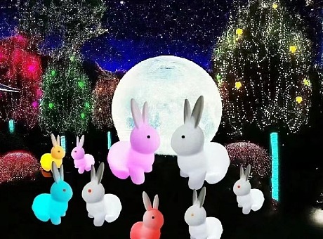 新年春节月球兔子灯 中秋美陈道具
