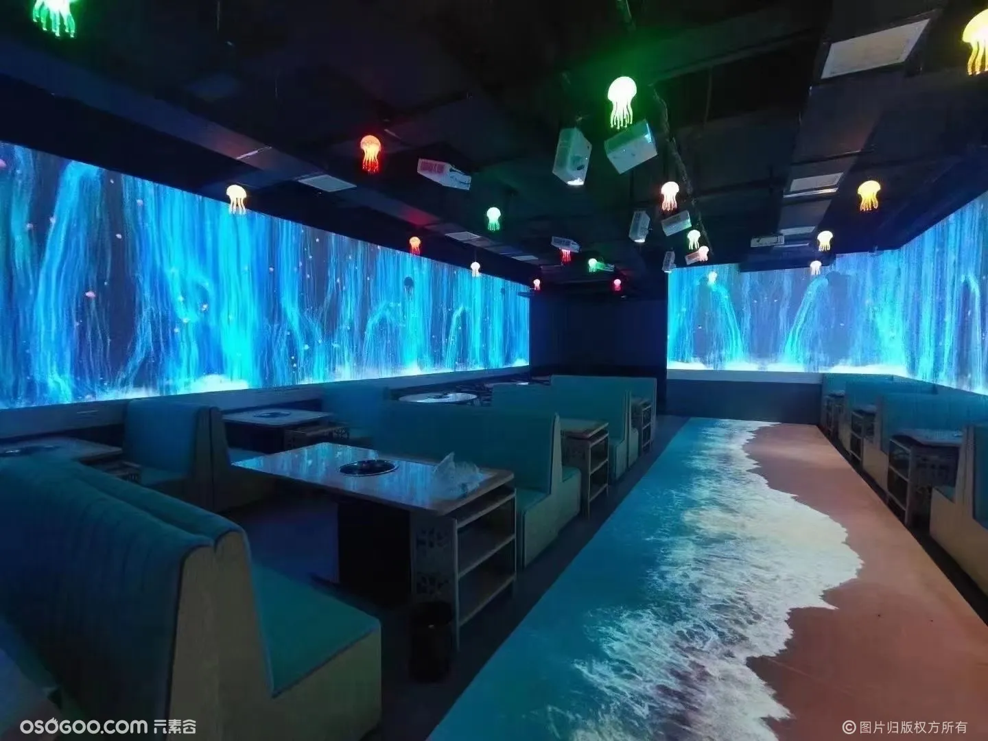 5D全息光影餐厅沉浸式宴会厅清吧酒吧投影定制
