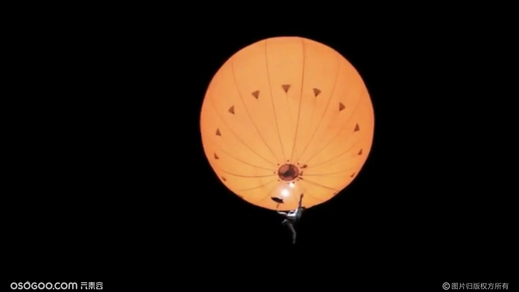 高空威亚气球空中芭蕾嫦娥奔月创意互动表演