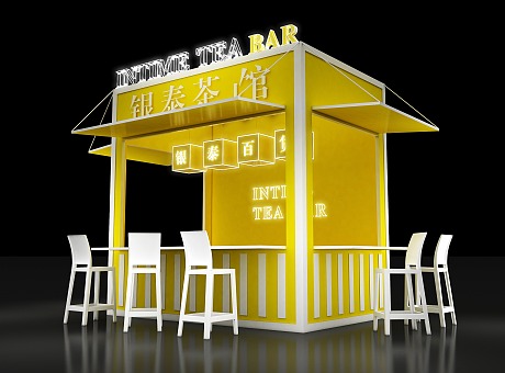 3D效果图设计 银泰百货休息区美陈设计