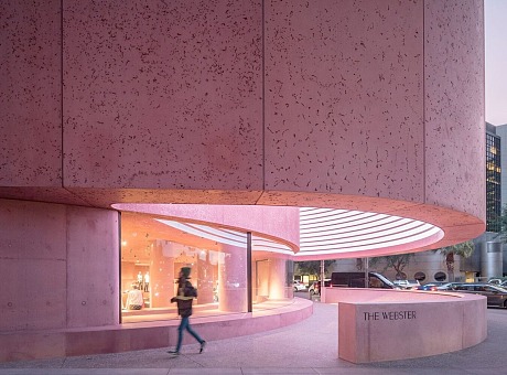粉红色的混凝土商店