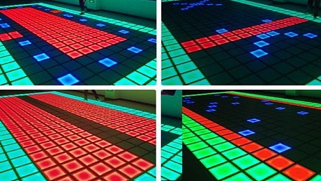 跃动格子 游戏互动地砖灯LED重力感应地灯定制商场引流