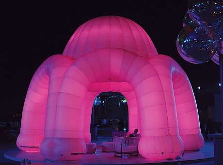 大明气模——充气粉色帐篷 
