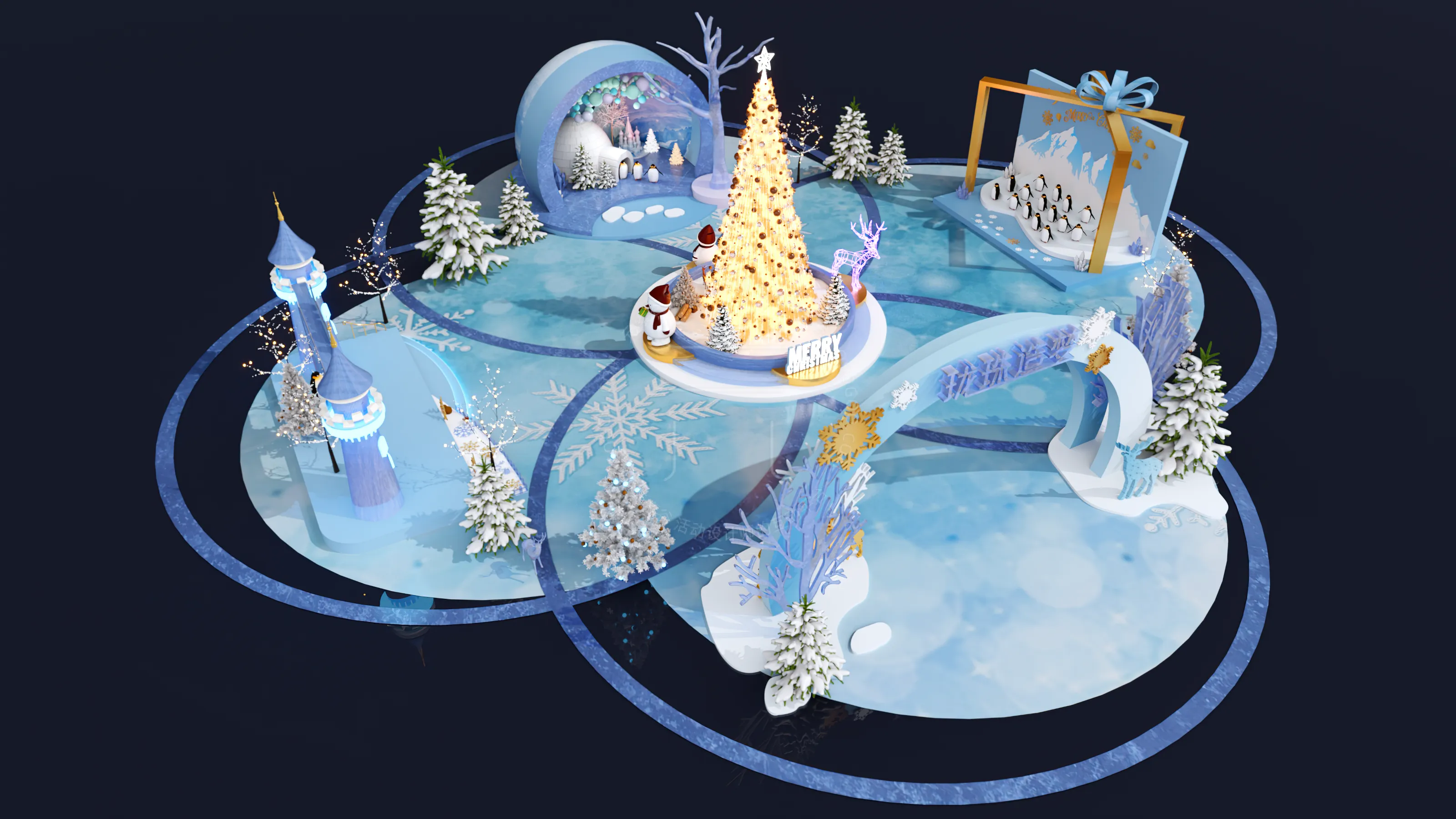 冰雪圣诞节主题全案设计