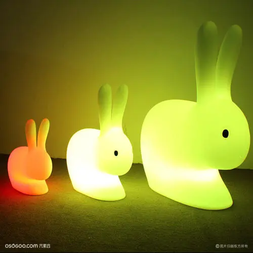 中秋发光玉兔出售中秋节活动道具发光兔子