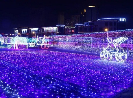 上海幕明新年街景灯光亮化 灯光造型摆件 天幕灯光亮化
