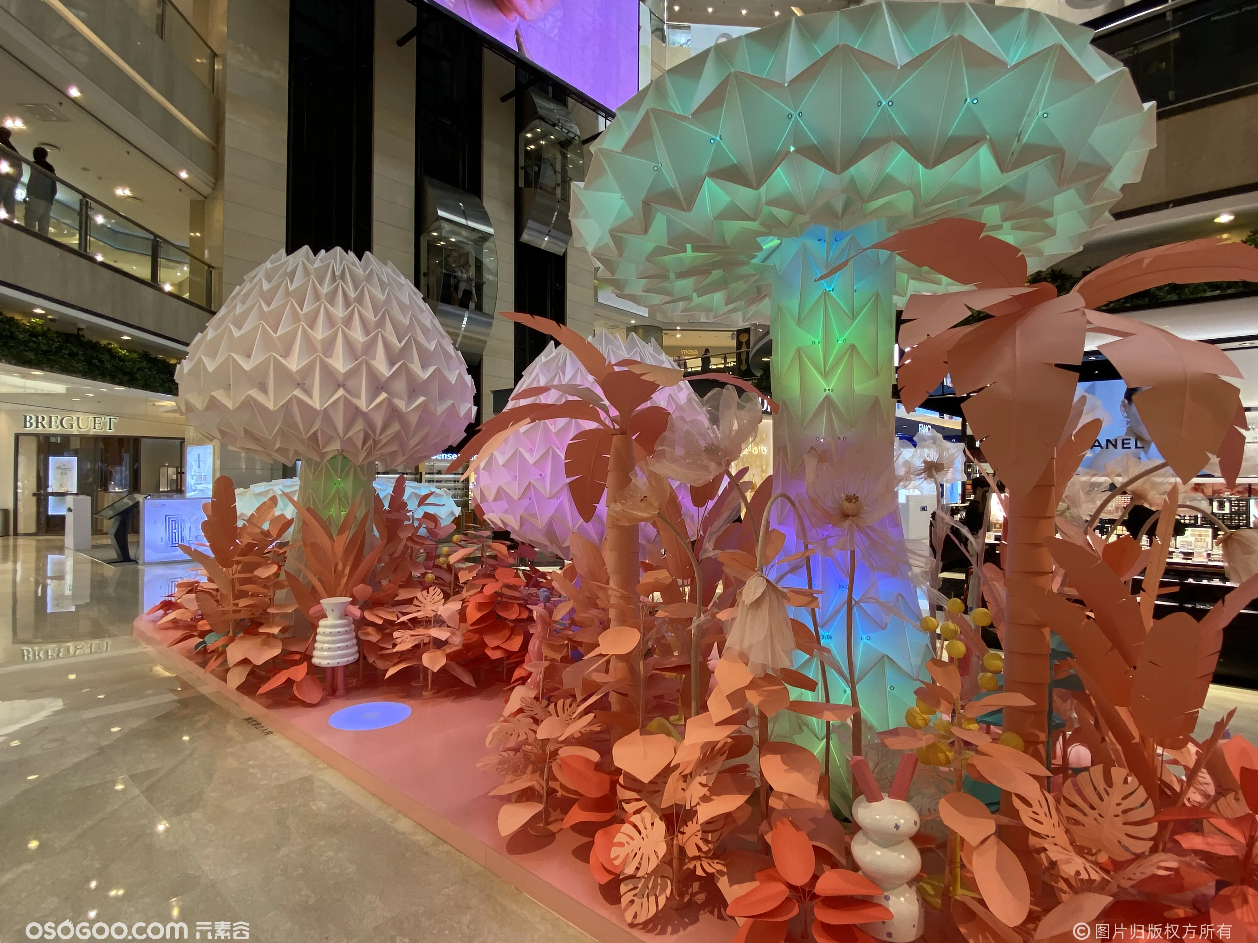 蘑菇树灯光装置 蘑菇树互动美陈装置 灯光节用品