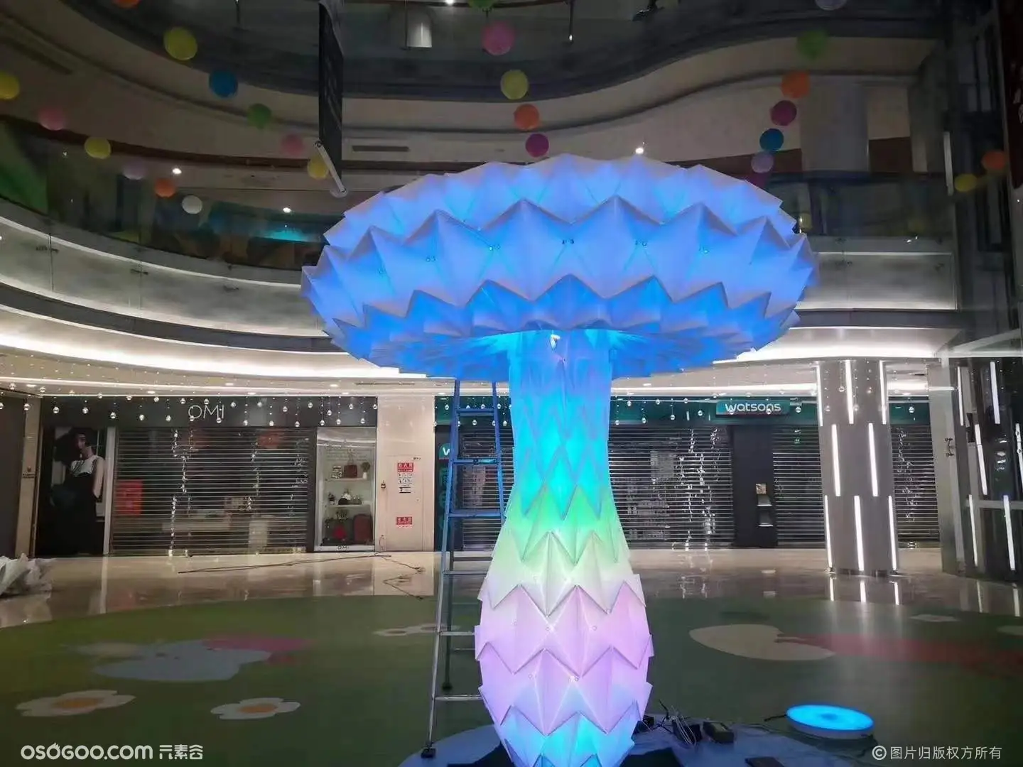 蘑菇树灯光装置 蘑菇树互动美陈装置 灯光节用品