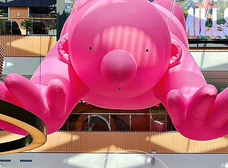 粉胖子气模 艺术装置 粉色少女心 活动策划 网打打卡 商场