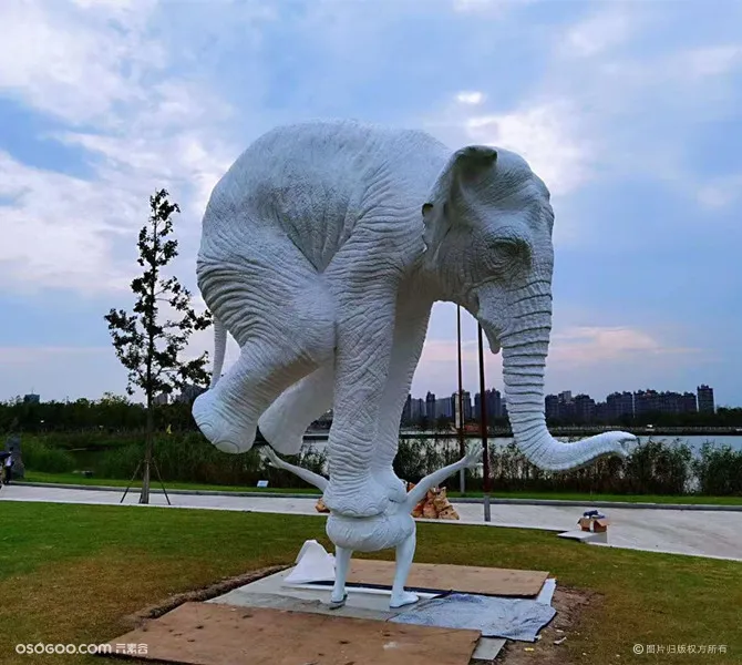 宁德艺术欣赏白铜大象雕塑 铸铜定制