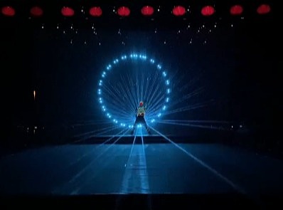 炫酷舞蹈科技感电光数控激光互动创意表演