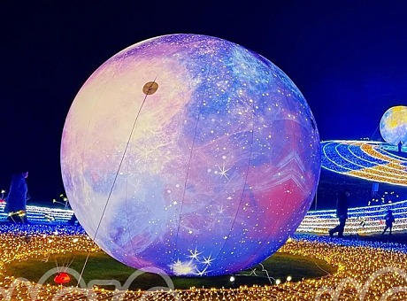充气月球气模 自贡花灯节 景区网红打卡 大明气模 太空系列