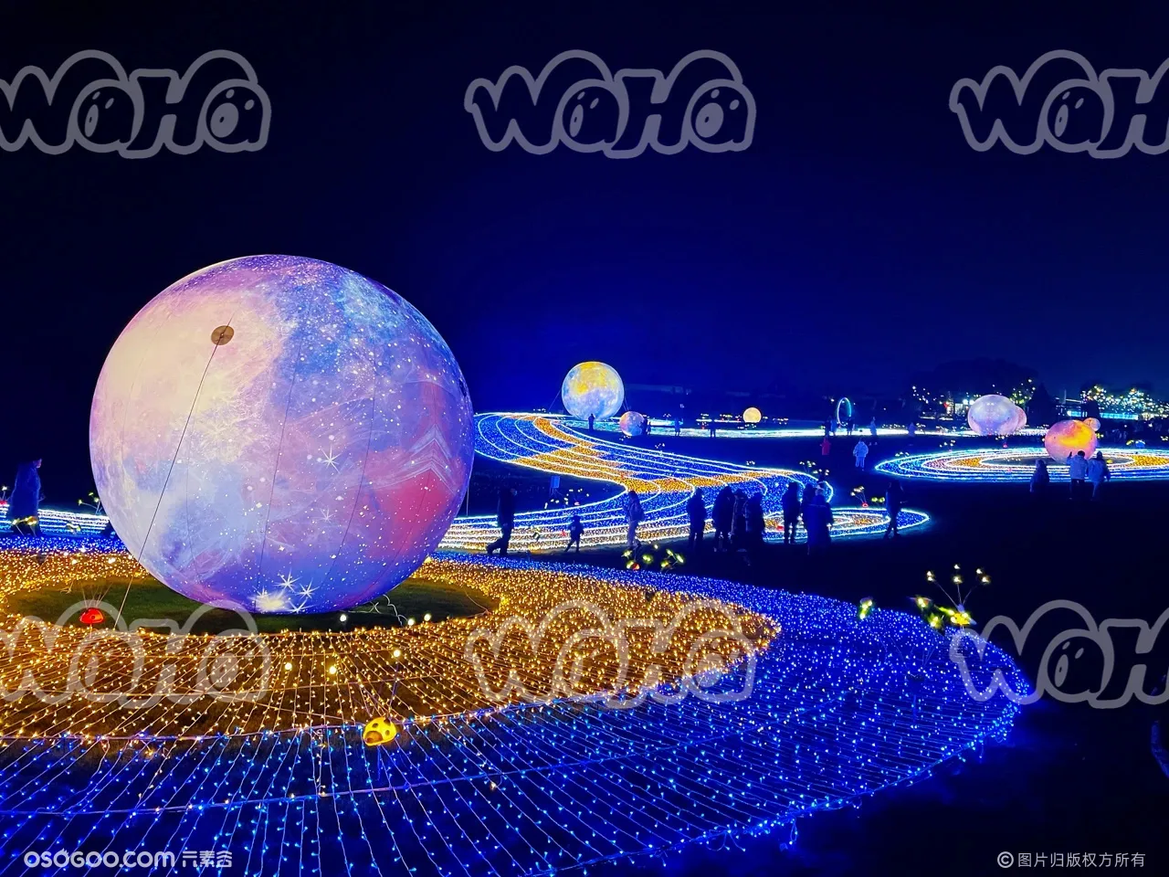 充气月球气模 自贡花灯节 景区网红打卡 大明气模 太空系列