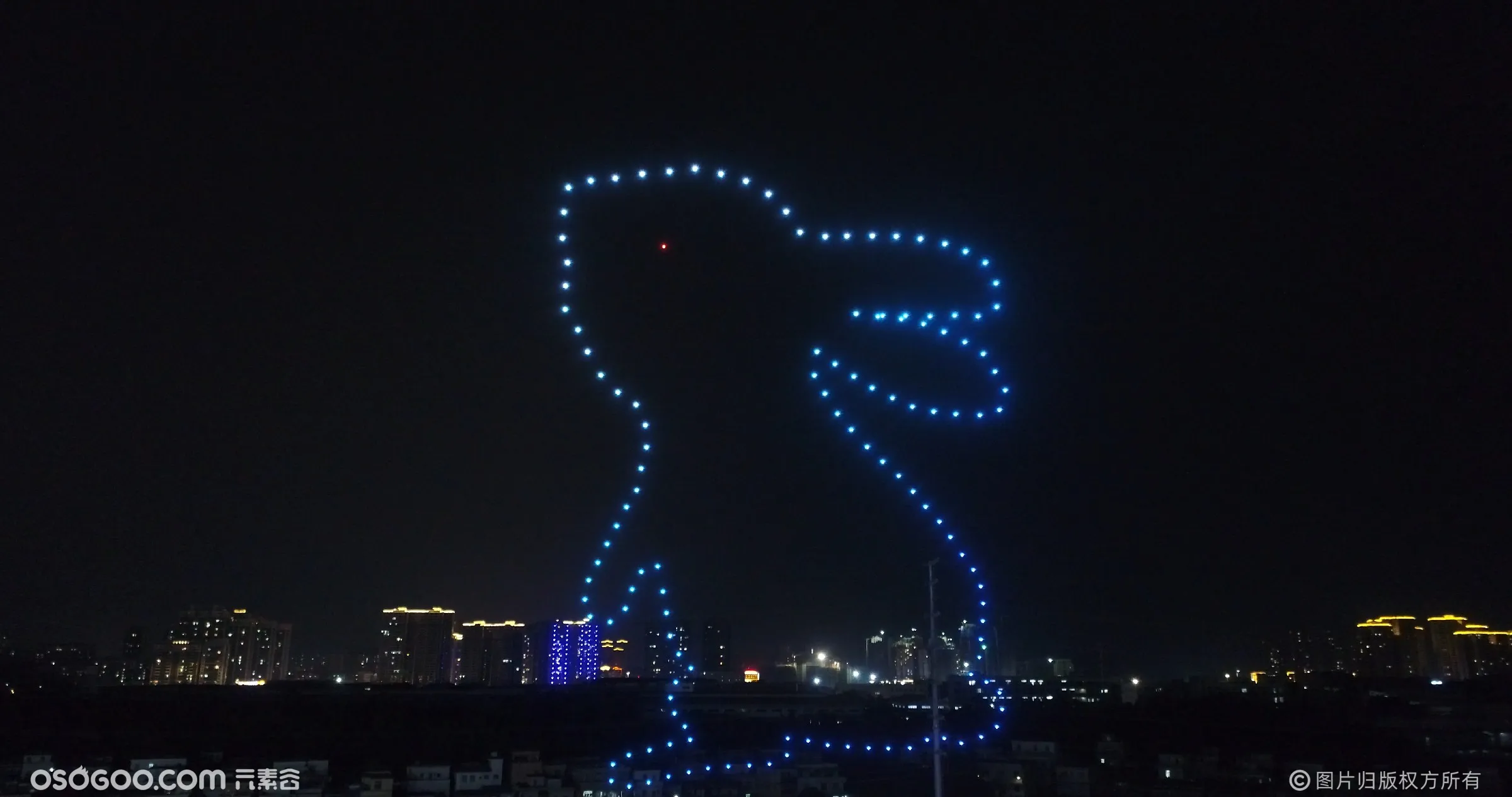 室外星空无人机创意表演——江门台山·编队无人机