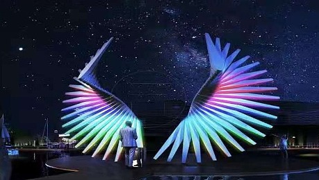体感互动装置发光翅膀体感游戏装置活动提升人气道具