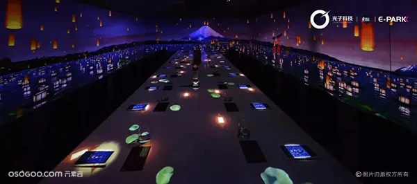 【案例】艺术科技与美食体验空间·水演记光影餐厅
