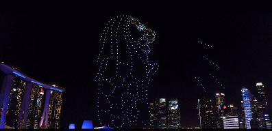 2020新加坡·跨年表演·无人机编队秀