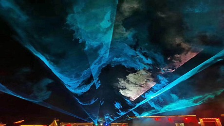 暖场北极光AR投影自定义任意北极光星空艺术展航空航天艺术展览