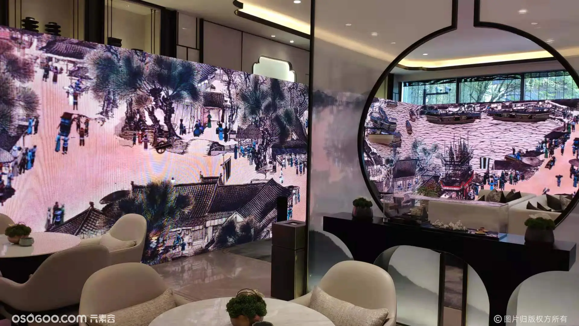 艺术欣赏3D清明上河图视频展示租借 出租动态清明上河图