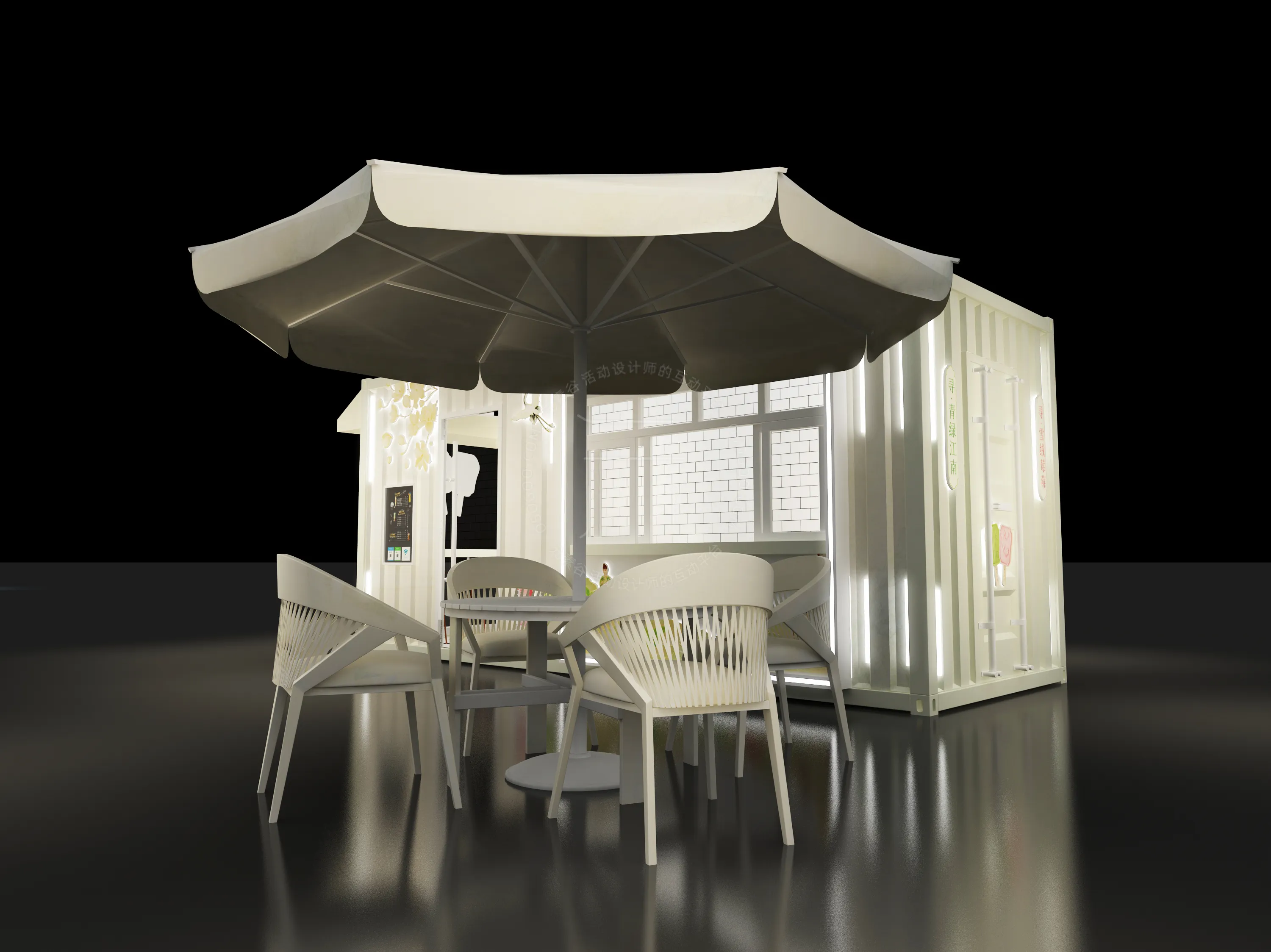 3D设计效果图 餐车露营美陈3D设计