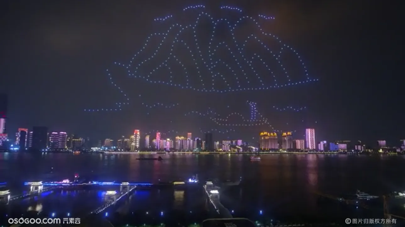 无人机表演，中国旅游日