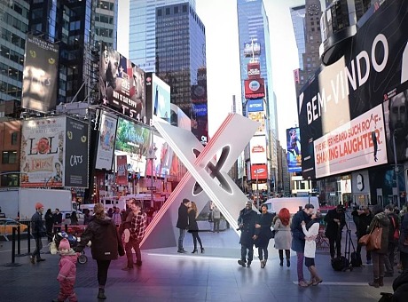 2020纽约时代广场“情人之心”