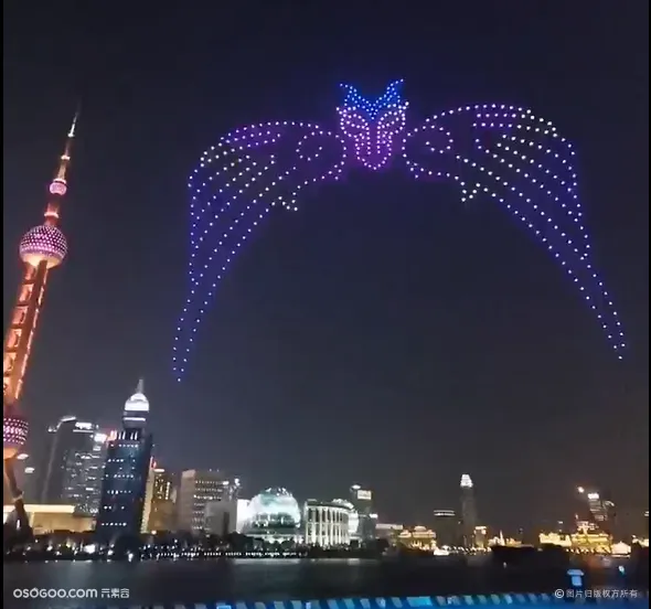 上海无人机编队表演活动