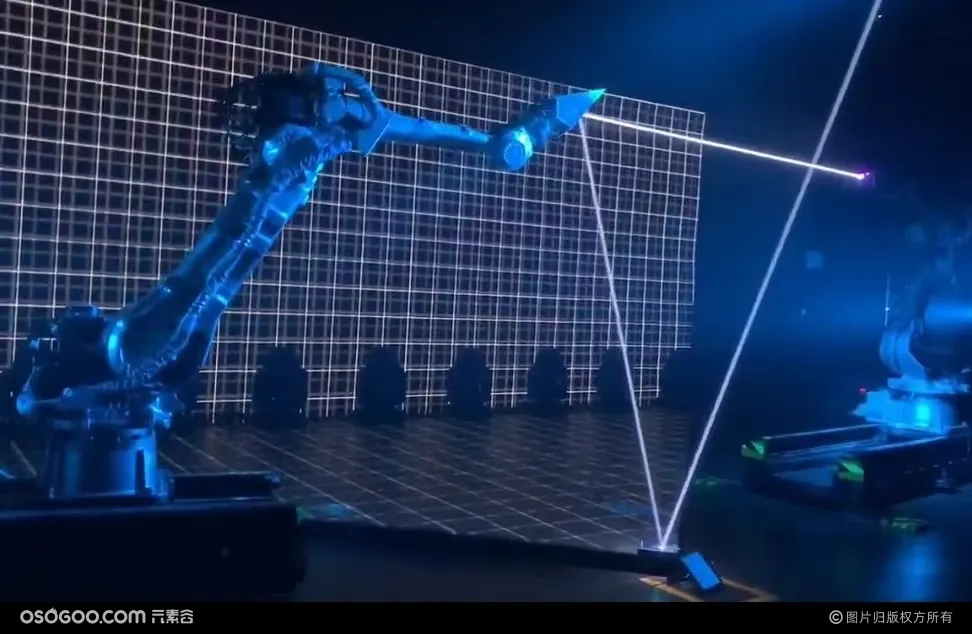 六轴机械臂舞台LED大屏互动 机械臂租赁 机械臂跳舞企业广告