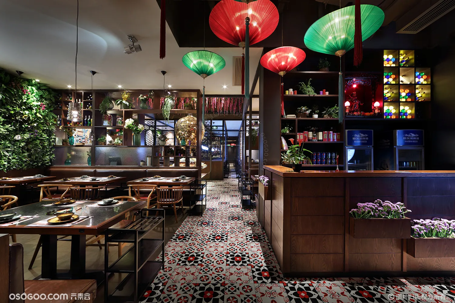 深圳火锅餐厅设计，“花椒遇见辣椒”，中式风式火锅餐厅