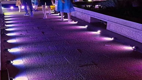 LED步道灯编程闪烁网红景观庭院装饰灯桥面步道灯饰美陈