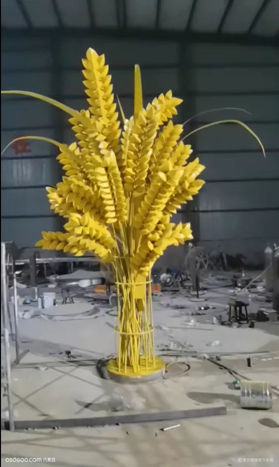 郑州农场麦子艺术雕塑 农作物主题雕塑定制