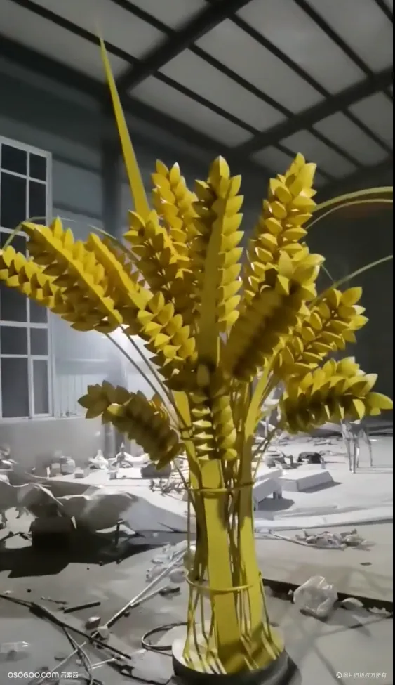 郑州农场麦子艺术雕塑 农作物主题雕塑定制