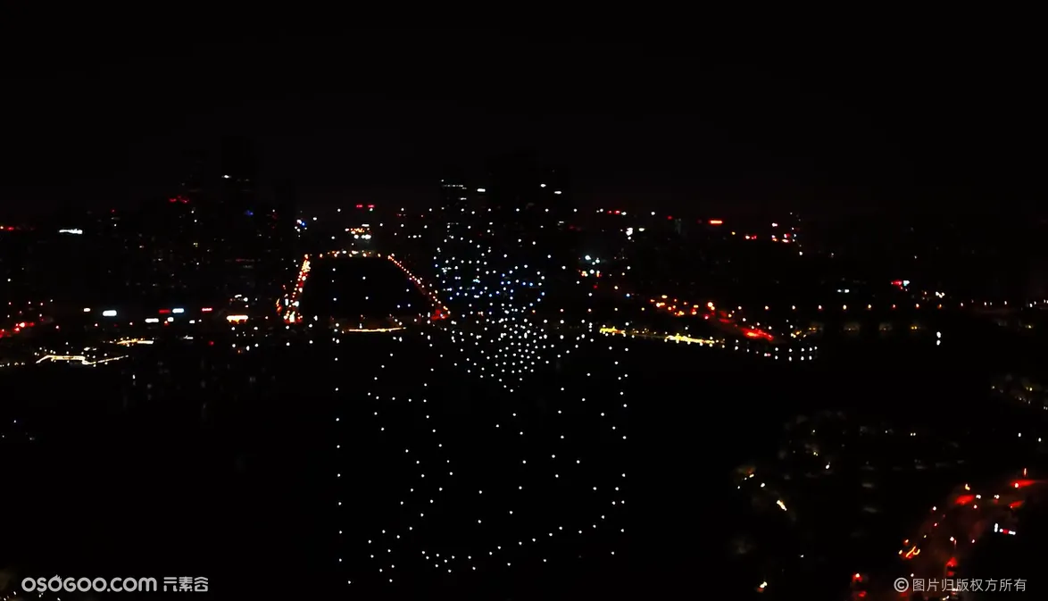 合肥天鹅湖，梦百合品牌宣传，300台无人机助力表演