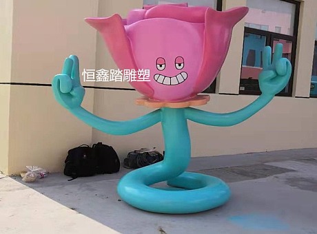 上海工业园入口装饰彩绘不锈钢仿真植物雕塑厂家报价