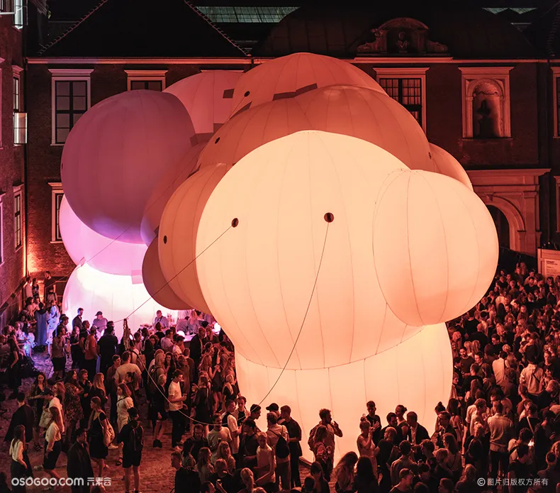 巨型SKUM充气泡沫展览馆|音乐节市集景观美陈装置