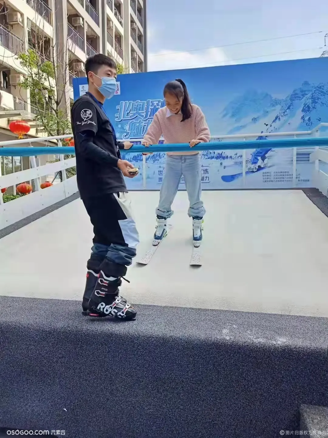 折叠式真人模拟滑雪机
