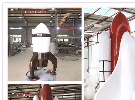 江苏工厂定制火箭雕塑 彩绘模型雕塑 科技展览道具制作