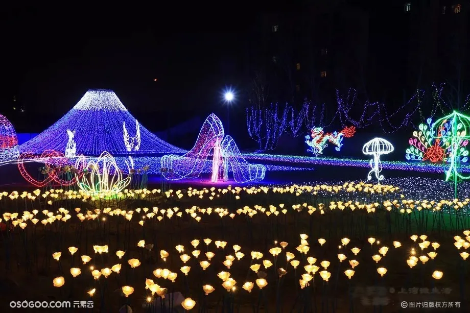 上海幕明户外日间灯光美化 景区夜游灯光展览展示