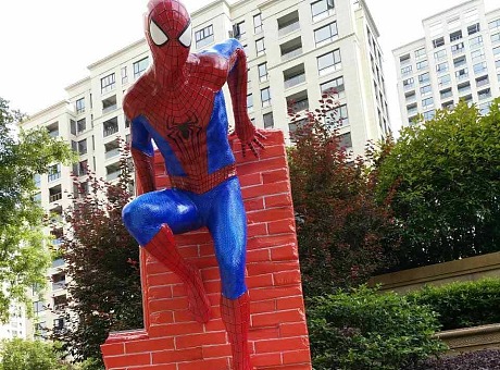 漫威系列人物模型复仇者联盟玻璃钢摆件钢铁侠绿巨人蜘蛛侠人物